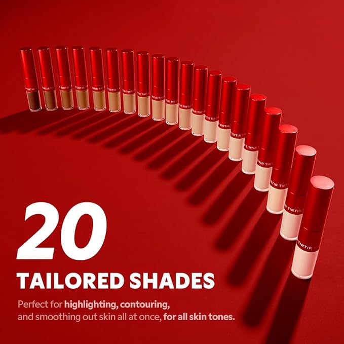 TIRTIR Glide&Hide Blurring Concealer - Creamy texture, Conceals dark circles and wrinkles, Dual formula (liquid tip & balm stick), Long-lasting wear, Korean Makeup, Korean Makeup, #3.5W, 0.28 Oz