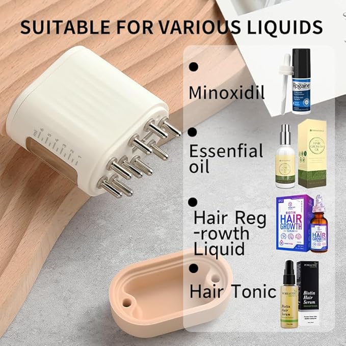 2 in 1 Electric Scalp Massager and Hair Oil Applicator