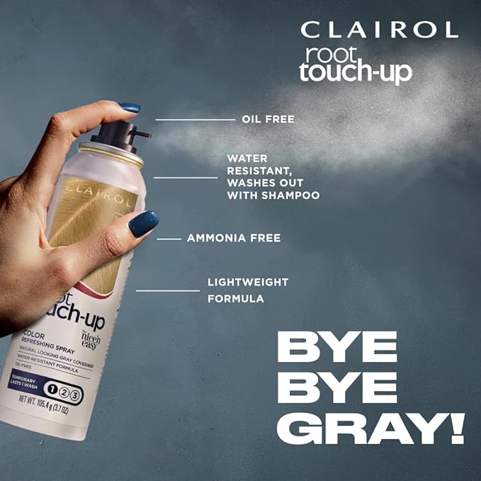 Clairol Root Touch-Up Temporary Hair Coloring Spray, Black Hair Color, Pack of 1