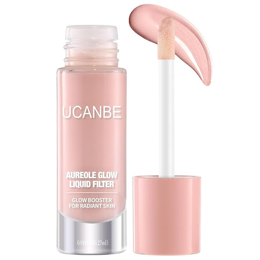 UCANBE Halo Glow Liquid Filter, Face Complexion Booster For Radiant Skin All Day Longwear, Soft-Focus Look Sodium Hyaluronate Vegan & Cruelty-Free - 0.91OZ Rose Glow