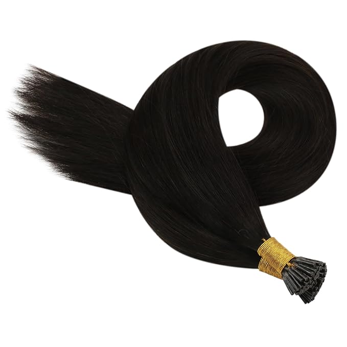 YoungSee I Tips Hair Extensions Human Hair Dark Brown Itip Hair Extensions Real Human Hair Brown Itip Hair Extension 18 Inch 60s 50g Pre Bonded Hair Extension for Everyday Wear