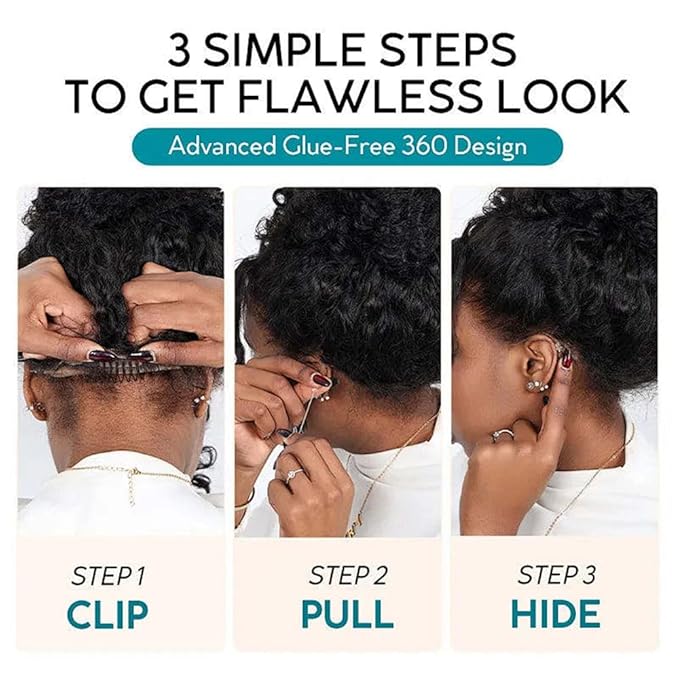 Hidden Strap Invisi Strap Straight 360 Glueless Wigs Human Hair Pre Plucked Pre Bleached Brazilian Virgin Wig With Drawstring 250 Density HD Full Lace Front Wigs Human Hair 26 Inch