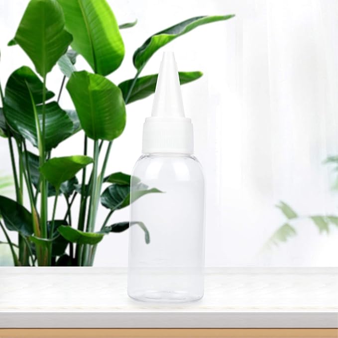 TRENDBOX 1oz / 30ml Plastic Bottle Pointed Mouth Top Cap for Essential Oils, Liquid - 6 Pack