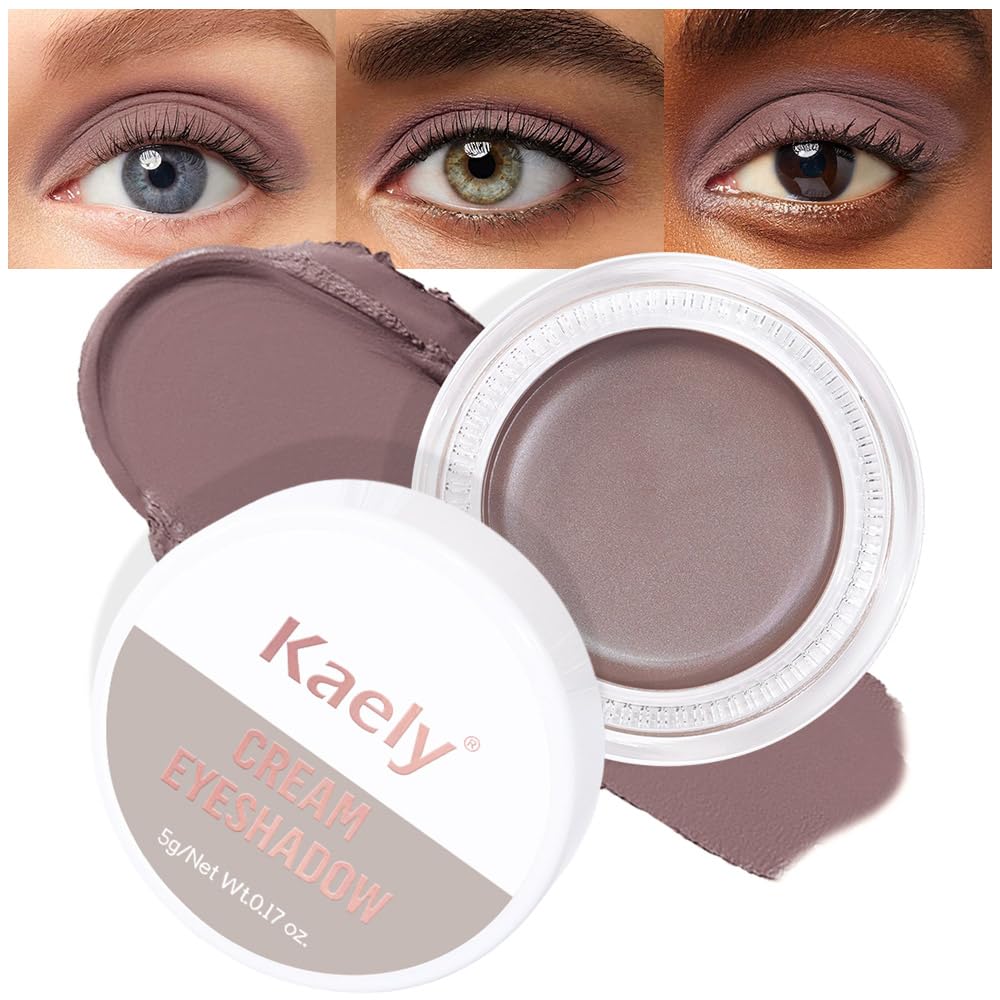 Kaely Single Cream Eyeshadow Pot, Espresso Matte Eye Shadow for Older Women High Pigmented Waterproof, Natural Eyeshadow Palette Makeup Brightener, sombras en crema para ojos, Blendable, 715