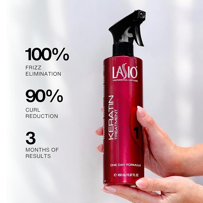 Lasio Keratin One Day Treatment – Frizz Elimination, Smoothing & Strengthening keratin hair treatment | Reduce 100% OF Frizz | Professional Salon Grade Formula | 35 oz