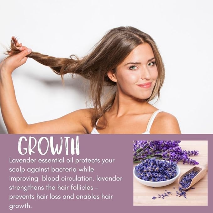 Rice Water For Hair Growth - Hair & Scalp Treatment, Rosemary Water Spray For Hair Growth, Infused with Biotin, Vegan Non-Greasy Spray Naturally Thicker hair. (Vanilla + Cedarwood, 4 OUNCES) (8 OUNCES, Lavender vanilla)