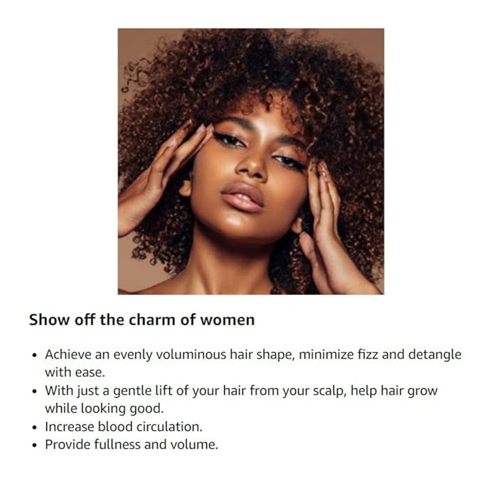 (3 Pack) 7" Black Afro Pick Lift Hair Comb Detangle Wig Braid Hair Man Styling Comb (Black)