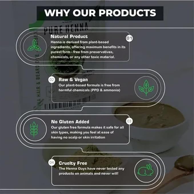 100 Grams - 100% Pure Henna Powder For Hair Dye - Red Henna Hair Color, Best Red Henna For Hair - The Henna Guys