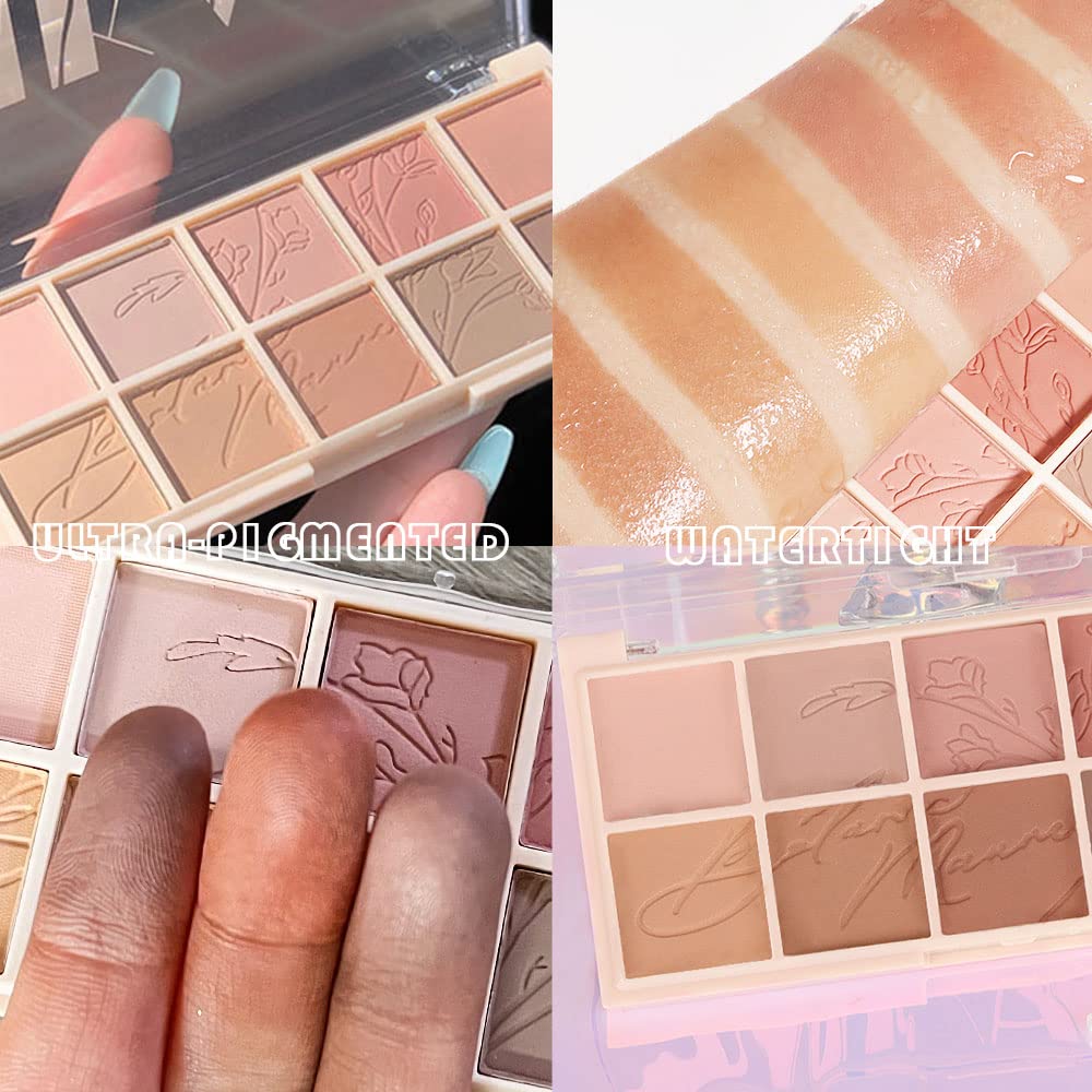 AMY'S DIARY 12Color Light Pink Purple Eyeshadow Palette, Long-Lasting, and Highly Pigmented. Elevate Your Eye Makeup– Unleash Your Unique Style (Nude Pink)