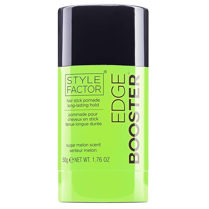 Style Factor EDGE BOOSTER Hair Wax Stick Pomade with Beeswax | Strong Hold Slick Stick for Flyaways, Edges & Baby Hair for Sleek Buns & Ponytails | Stocking Stuffers for Women Girls Teen | Sugar Melon