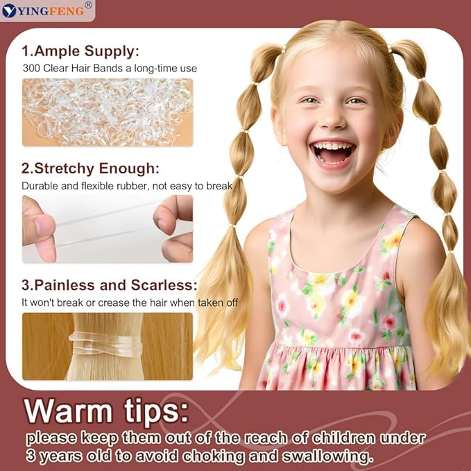 510PCS Brown Bobby Pins Hair Pins Kit with Hair Net, YINGFENG Includes 100 Bobby Pins for Women, 100 U-Shaped Buns Hair Clips, 300 Hair Bands and 10 Brown Hair Nets, Dance competition must haves