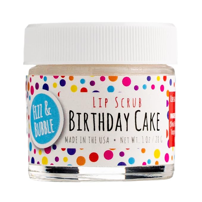 Premium Lip Scrub for Exfoliating, Moisturizing, and Repairing your Lips (Birthday Cake)