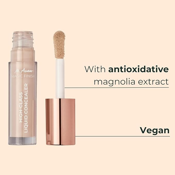 M. Asam MAGIC FINISH HIGHCLASS LIQUID CONCEALER Ivory (0.13 fl oz) - 4-in-1 Concealer With Mimic-Lift complex & High Coverage For Dark Circles & Blemishes, Vegan Make Up With Illuminating Pigments