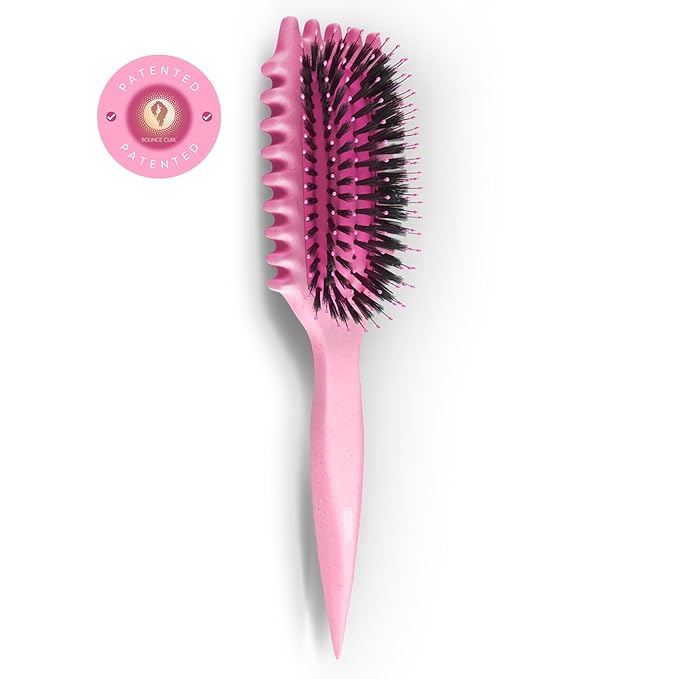 Bounce Curl EdgeLift Brush Duo - Includes Teal Volume & Pink Define EdgeLift Brushes for Volumized and Defined Curls