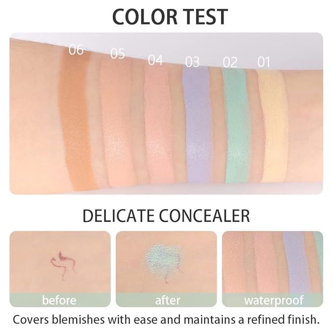 Concealer Cream Makeup Palette Color Corrector,Under Eye Brightener Concealer Dark Circle Concealer Palette,Waterproof Foundation Cream Based Makeup Palette Full Face Contour Kit for Beginners