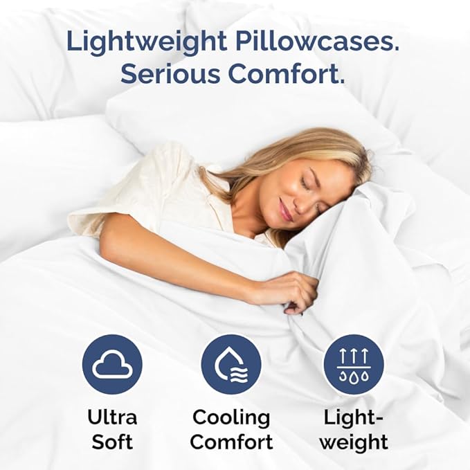 King Pillow Cases - 4 Pack - Super Soft Pillowcase Covers - Envelope Enclosure - Hotel Quality Pillow Protectors - Wrinkle Free, Fade, Shrink & Stain Resistant - Machine Washable - 20" x 40" (White)