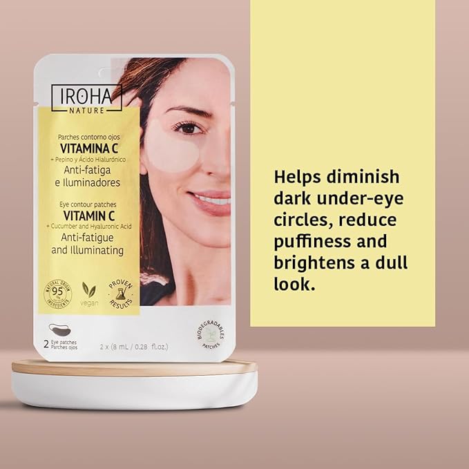 Eye Masks for Anti-Fatigue & Illuminating, Pack of 5 Pairs - Reduces Dark Circles, Puffiness - Hydrating with Vitamin C, Cucumber, Hyaluronic Acid - Vegan, Cruelty-Free Skincare Treatment