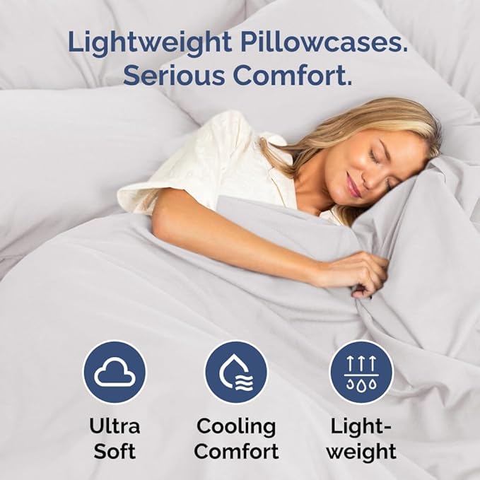 Queen Pillow Cases Set of 10 - Ultra Soft Hotel Quality Pillowcase Covers - Comfy, Cozy & Wrinkle Free - Shrink, Stain & Fade Resistant - Machine Washable Pillow Protectors - 10 Pcs Set - French Grey