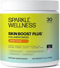Sparkle Wellness VERISOL Bioactive Hydrolyzed Collagen Peptides | Collagen Powder Supplement with Vitamin C & Hyaluronic Acid for Hair, Skin, and Nail Health | Skin Boost Plus (Orange) [30-Serves]
