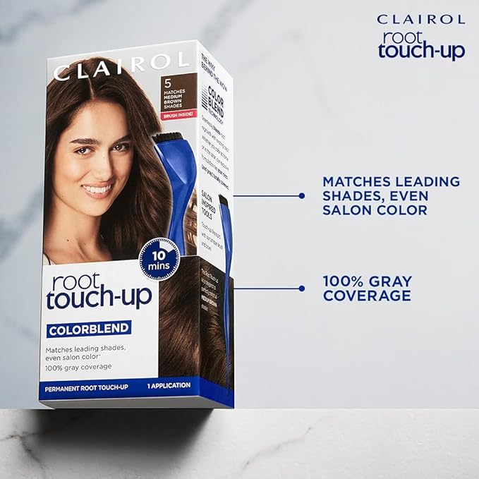 Clairol Root Touch-Up by Nice'n Easy Permanent Hair Dye, 6.5G Lightest Golden Brown Hair Color, Pack of 2