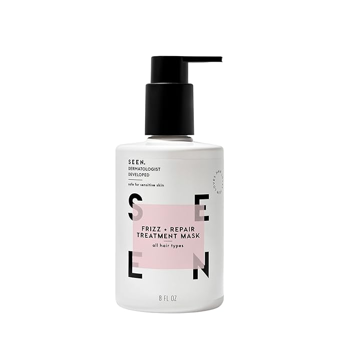 SEEN Frizz + Repair Treatment Mask - Scented- Fights Frizz, Repairs Damage for Stronger, Smoother, Healthier-Looking Hair - Safe for Sensitive Skin