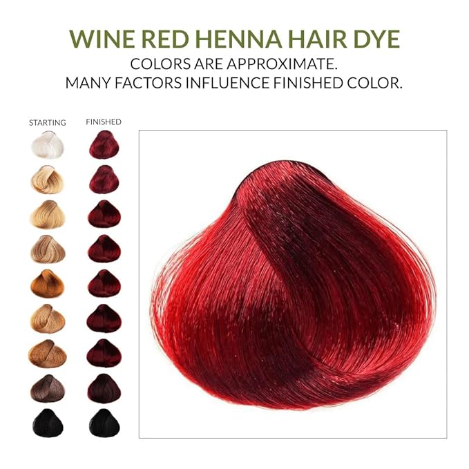 1 Pack Of Wine Red Henna Hair & Beard Color/Dye 100 Grams - Natural Hair Color, Plant-based Hair Dye - The Henna Guys