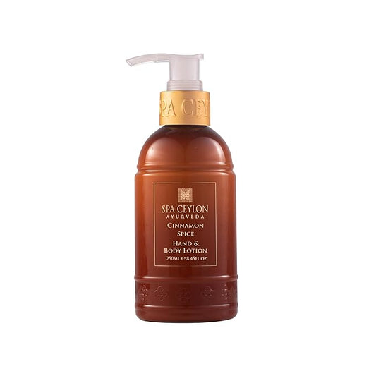 SPA CEYLON Cinnamon Spice Hand & Body Lotion | Daily Moisturizer for All Skin Types | Dry Skin Relief Body Cream | 250ml