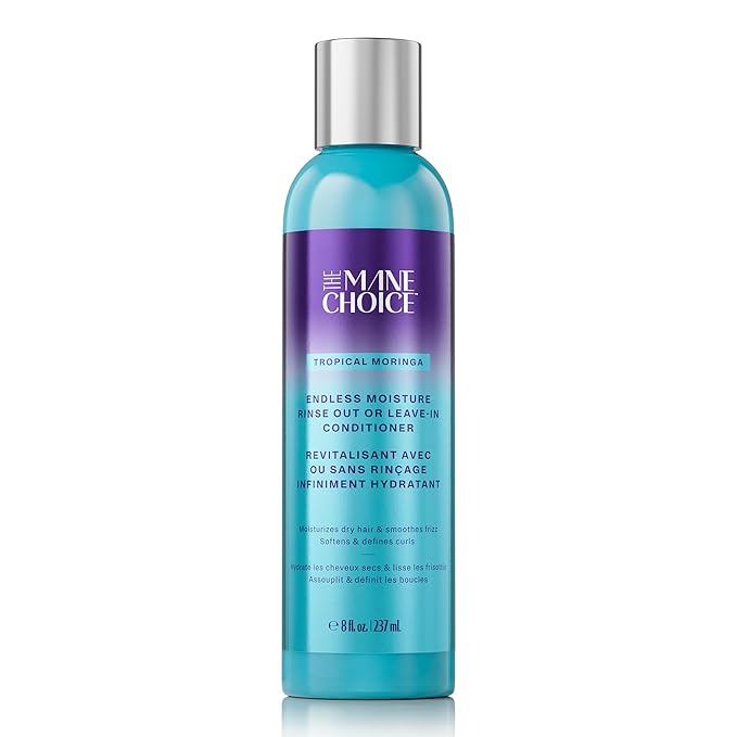 The Mane Choice Tropical Moringa Sweet Oil & Honey Endless Moisture Rinse Out or Leave In Conditioner, Detangles, Softens & Nourishes Dry, Brittle Hair, Helps Reduce Breakage & Smooth Frizz, 8 Oz