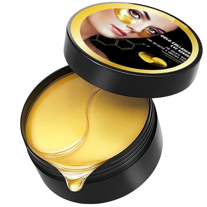 Under Eye Patches, 24K Gold Collagen Eye Mask for Puffy Eyes and Dark Circles Treatment, Under Eye Mask for Bags and Wrinkles, Eye Skin Care Pads for Beauty & Personal Care (60Pcs)