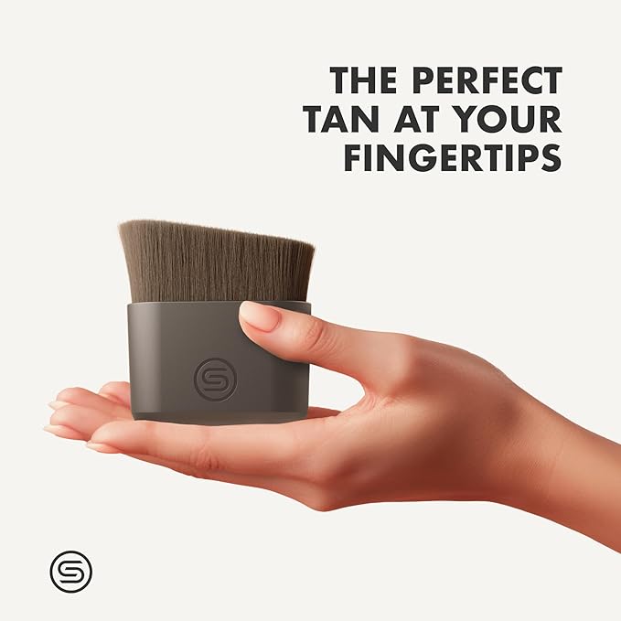 SONN Self Tanner Brushes - Body and Face Kabuki Brush Applicator for Fake Tan, Lotion, Makeup, and Sunscreen, Back Applicator for Sunless Tanner and cream (Body Brush)