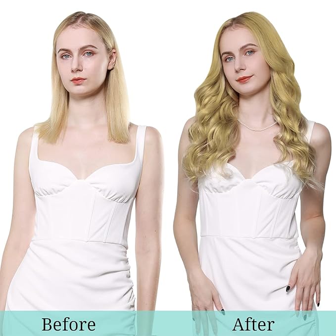 DOORES Clip in Hair Extensions Real Human Hair, Dirty Blonde 14 Inch 7pcs 100g, Remy Clip ins Extensions Thick Silky Straight Weft