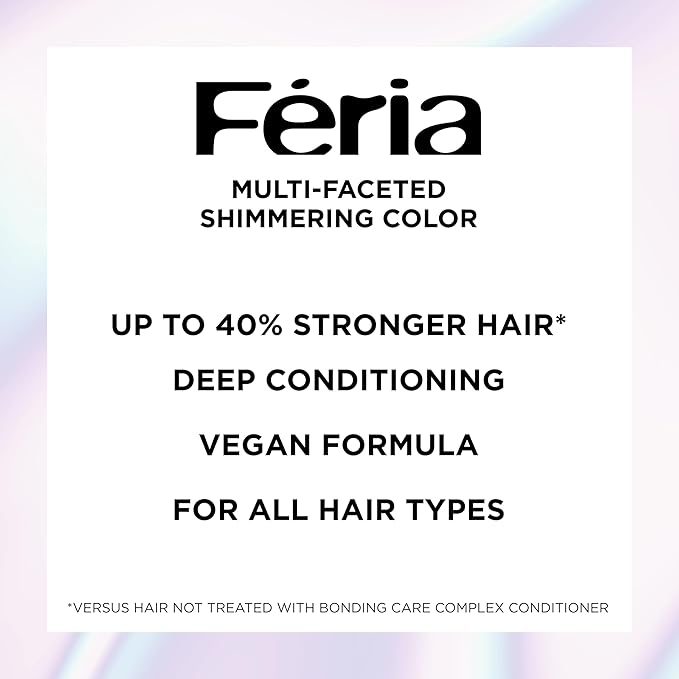 L’Oreal Paris Feria Multi-Faceted Shimmering Permanent Hair Color, Smokey Silver, Pack of 1 Hair Dye Kit