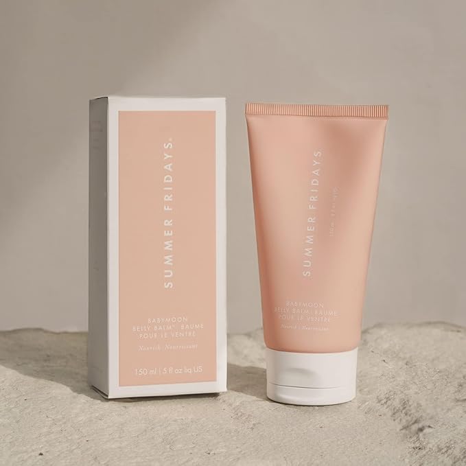 Summer Fridays Babymoon Belly Balm - Nourishing Balm + Body Moisturizer Enriched with Calendula Oil + Vitamin E to Help Reduce the Appearance of Stretch Marks and Dry Skin (5 Fl Oz)