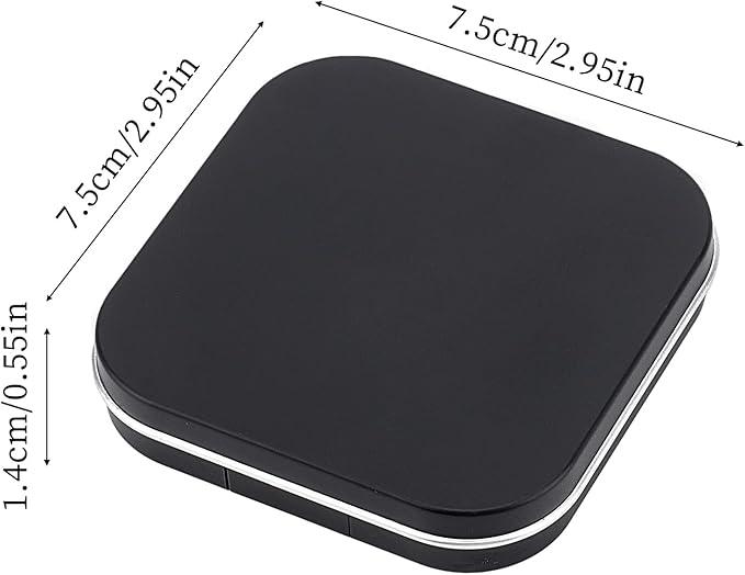 NICENEEDED 2 Pcs Empty Eyeshadow Palettes, 12 Grids Blush Pallet Makeup, DIY Lipstick Lip Balm Blusher Compact Containers Refillable Cosmetic Sample Storage Case Box with Mirror for Women