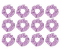 12pcs Cotton Hair Scrunchies Single Jersey Solid Color Ponytail Holders Elastic Hair Ties for Women Accessories (Lilac)