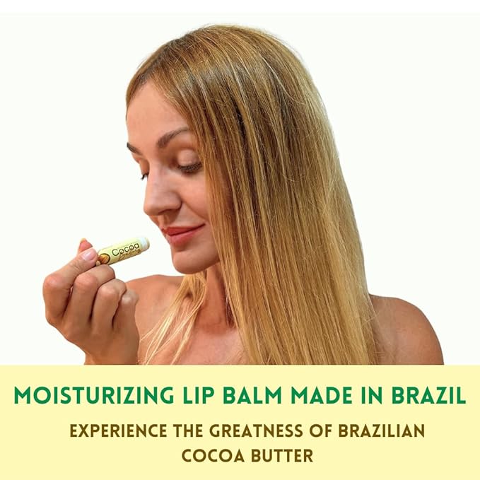 Moisturizing Lip Balm Cocoa Butter Box of 6, Moisturizing Hydrated Lips, Light Yellow, 0.13 Fl Oz, 1