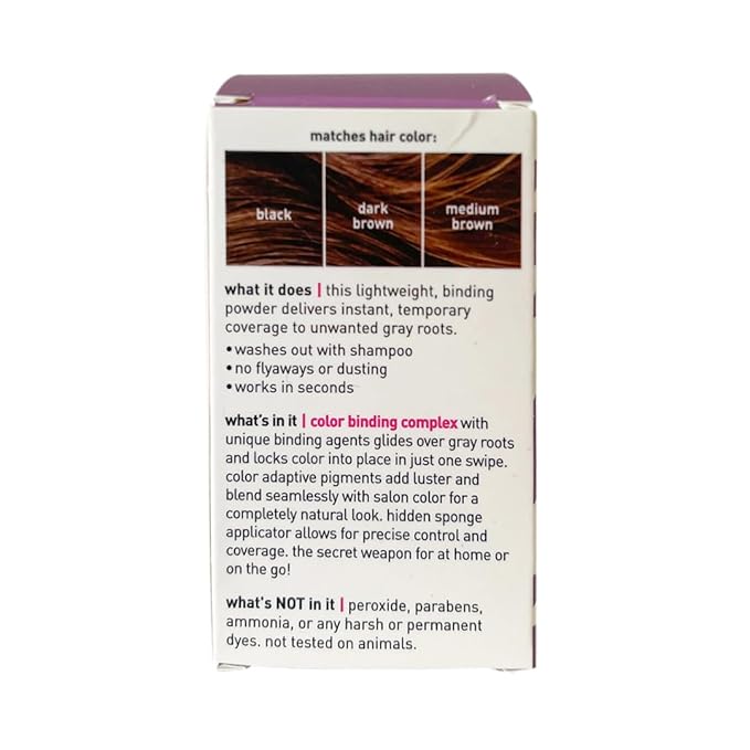 Style Edit Root Touch Up Powder | Mineral Infused Dark Brown Hair Color Concealer for Grays and Roots Coverage | 0.13 oz. Tub