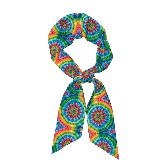 Headbands Hair Band for Women Girls Lady, Tie Dye Art Beauty Skinny Neck Scarf Yoga Travel Spa Sweat Band Headbands Adjustable Make Up Wrap Neck Decor