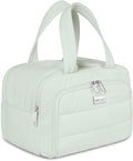 TOPDesign Travel Toiletry Bag for Women, Puffer Large Toiletry Bag, Lightweight Cosmetic Makeup Organizer with Handle for Traveling, Accessories, Essentials, Toiletries (Serene Blue)