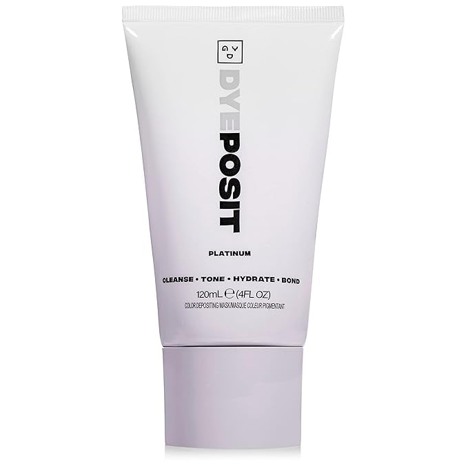 Good Dye Young Color Depositing Mask, DYEposit Color Depositing Conditioner, Toning Treatment, Tone & Enhance Color-Treated Hair - Semi Permanent Hair Dye, Vegan and Cruelty-Free (Platinum) 4 fl oz
