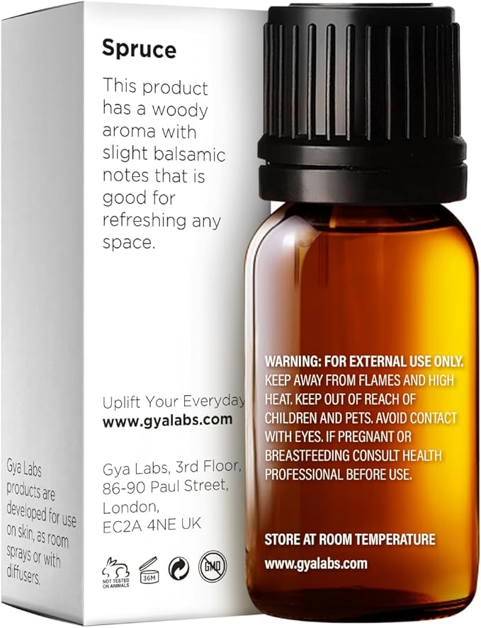 Gya Labs Spruce Essential Oil - 0.34 Fl Oz - for Hair, Skin, Diffuser, Aromatherapy & DIY Candle Making Scent