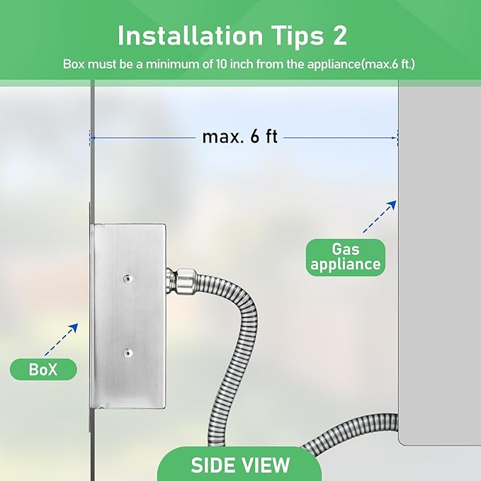 1 Hour Outdoor BBQ Island Shut Off Timer - Propane & Natural Automatic Gas Timer Shut Off Valve, Ideal for Outdoor Kitchens and BBQ Setups