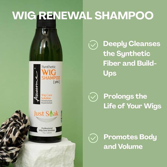 Awesome Synthetic Wig Shampoo and Leave in Conditioner Spray: pH6, Premium Set of 2, Revitalizes Synthetic Wigs, Contains Coconut Oil (7 fl oz)