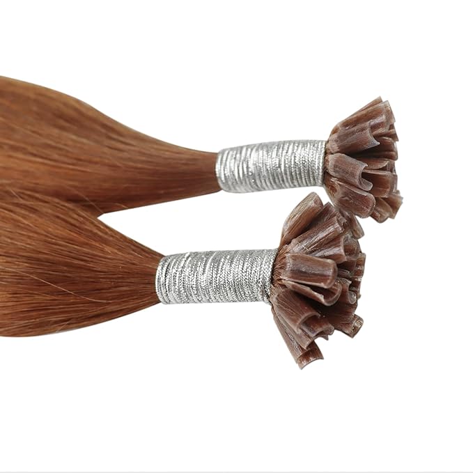 YoungSee Copper U tip Hair Extensions Copper U Tips Human Hair Extensions Easy to Apply 14In 50s/50G