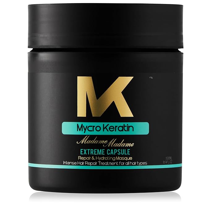 Mycro Keratin Madame Madame Intensive Hydration Hair Mask for Dry Damaged Hydrating Mask for All Hair Types, Deep Conditioning Hair Mask (16.9 Fl.oz)