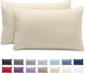 Bare Home Microfiber Pillow Cases - Standard Size Set of 2 - Cooling Pillowcases - Double Brushed - Easy Care - Envelope Closure (Standard Pillowcase Set of 2, Sand)
