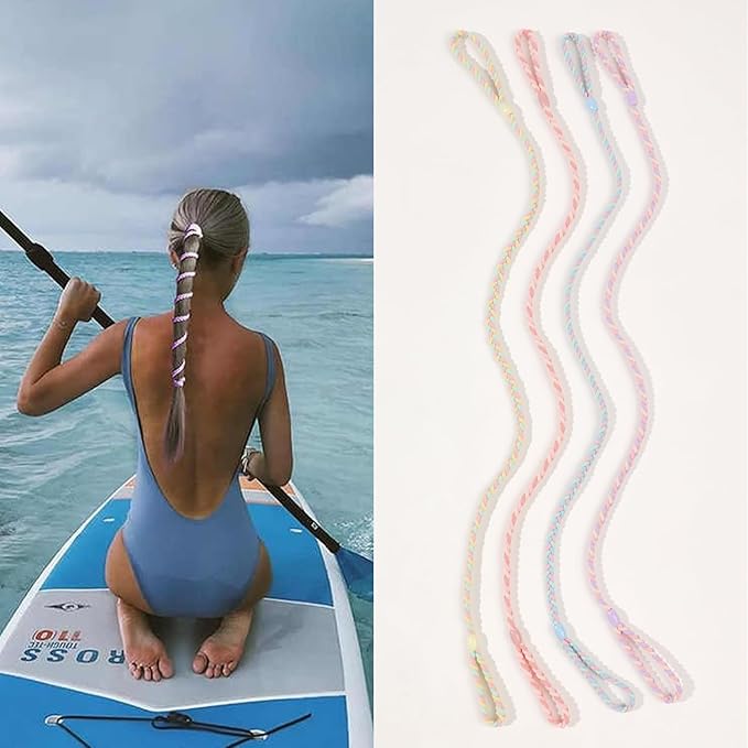 Sport Hair Ties for Women Elastic Braided Hair Ties for Gym Pony Tails