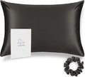ALASKA BEAR Silk Pillowcase for Hair Care Gentle Mulberry Silk Anti Face Skin Wrinkle Pillow Slip Cover King Size with Concealed Zipper (1pc, Charcoal)