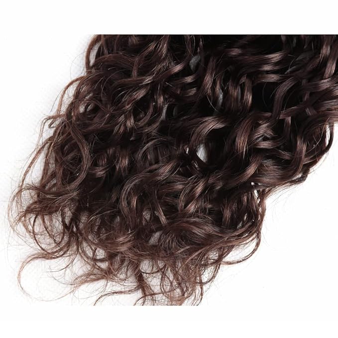 Color 4 Curly Human Hair Bundles Chocolate Brown Bundle Mixed Length 3 Bundles 22 24 26 Inch Niegmeag Peruvian Virgin Remy Hair Extensions Number 4 Color 300g