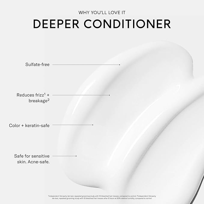 SEEN Deeper Conditioner, Fragrance Free - Non-Comedogenic & Hair Conditioner- Dermatologist-Developed - Safe for Sensitive, Eczema & Acne Prone Skin